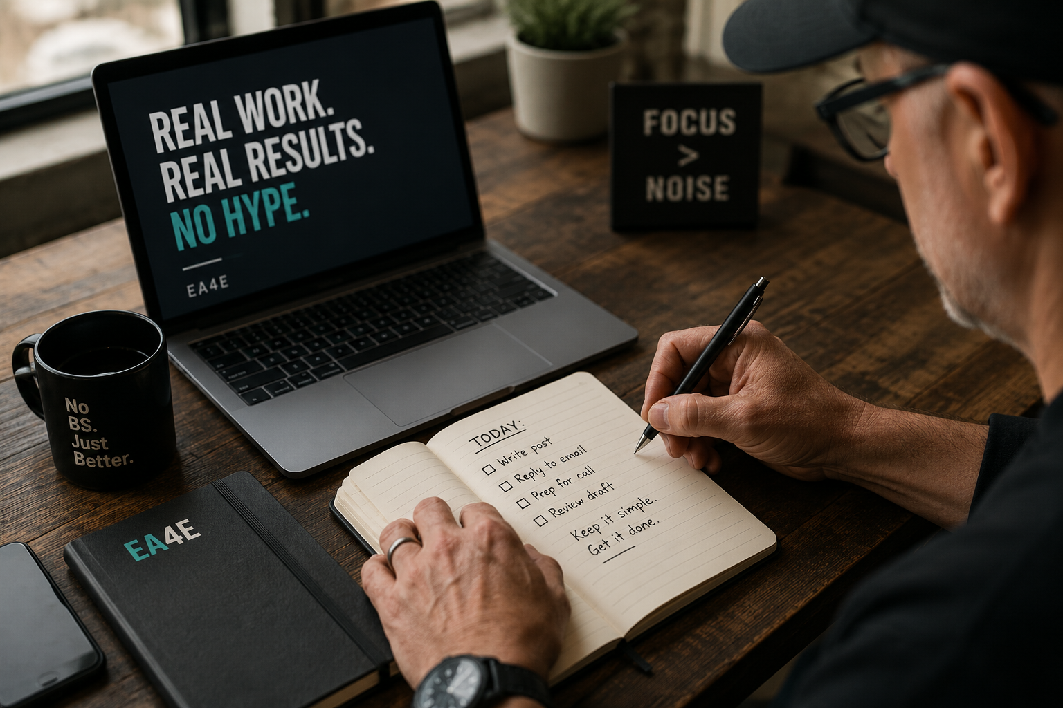Notebook showing a structured approach to writing better AI instructions